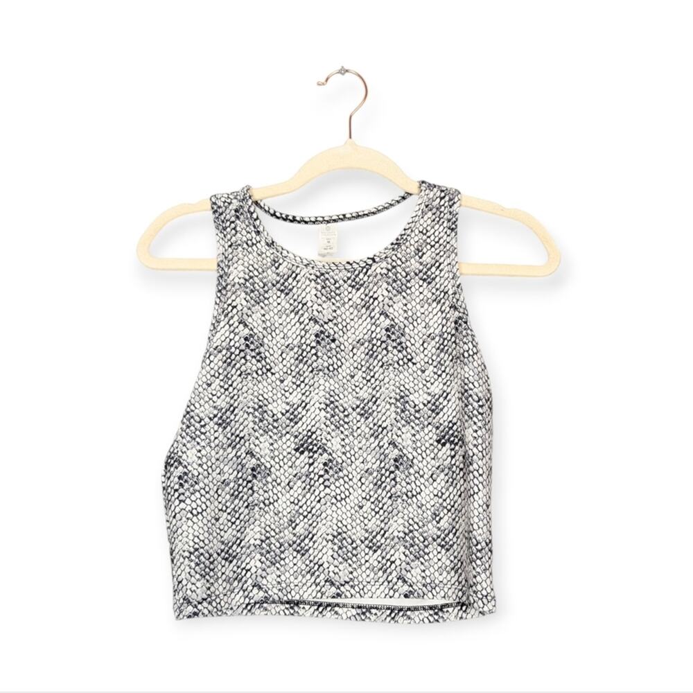 Balance Collections Black & White Snakeskin Print Tank Top